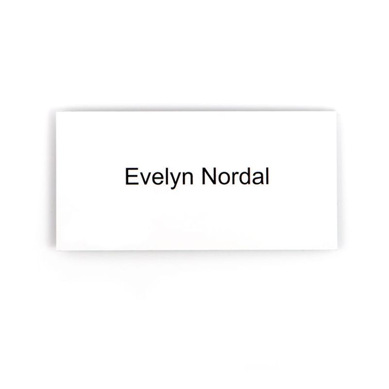 Postkasseskilt -hvitlakkert aluminium      5x10 cm