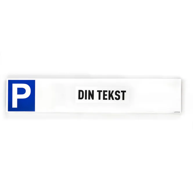 Hovedbilde Parkeringsskilt din egen tekst -til stolpe 10x50 ...