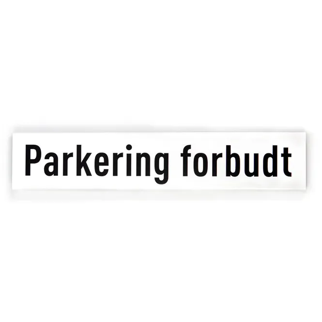 Hovedbilde Parkering forbudt -til stolpe 10x50 cm