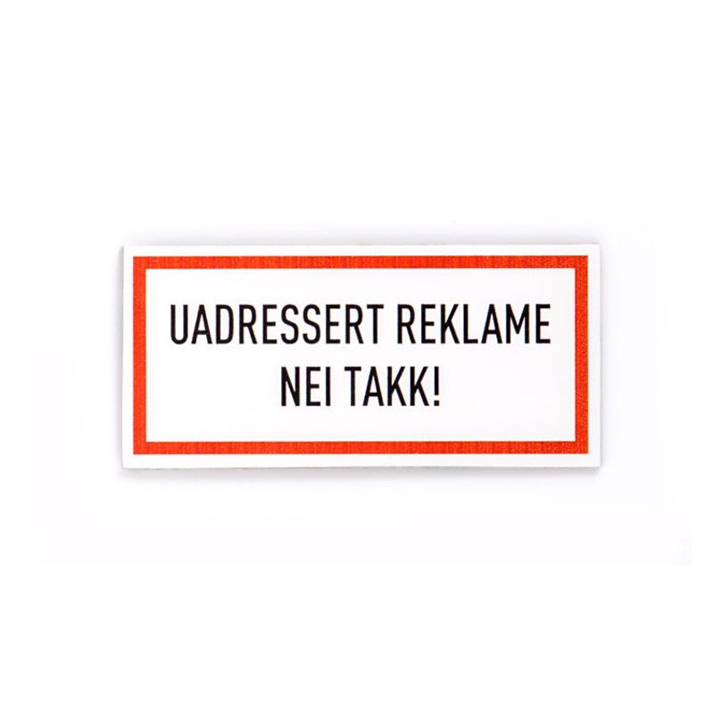 Uadressert reklame -magnet                        3,5x7,5 cm
