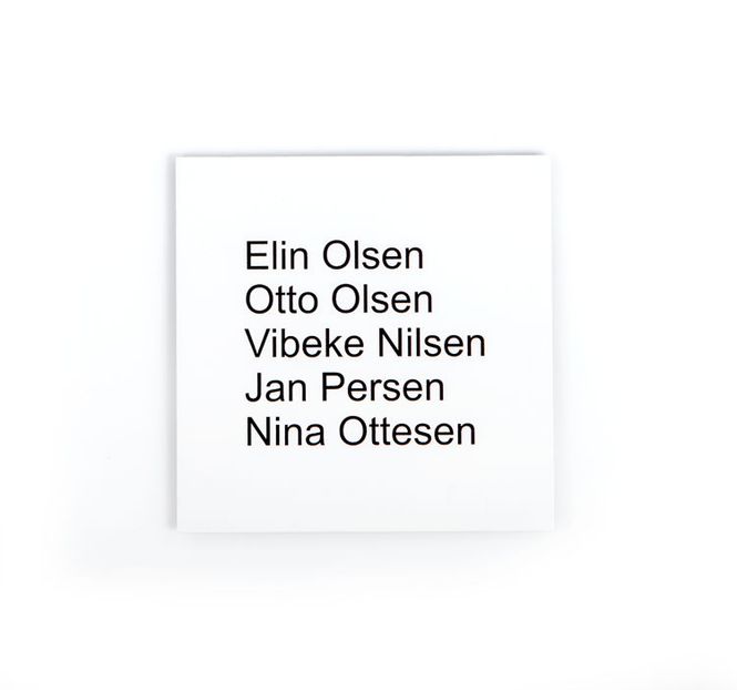 Hovedbilde Postkasseskilt -hvitlakkert aluminium             ...