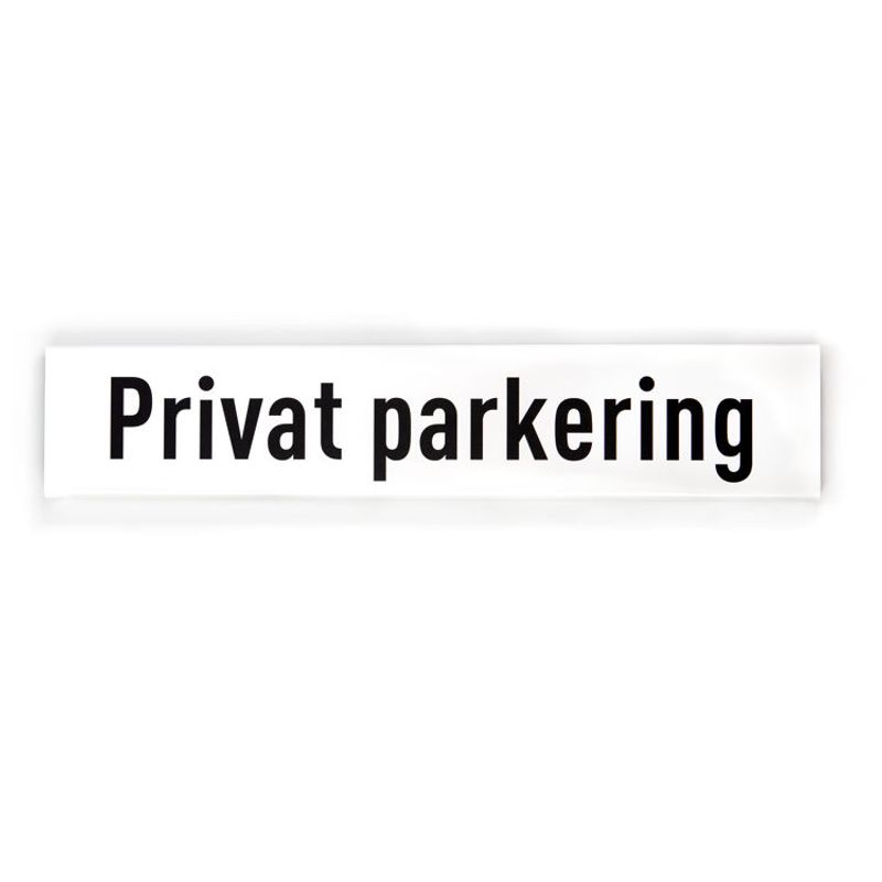 Privat parkering -for stolpe 10x50 cm