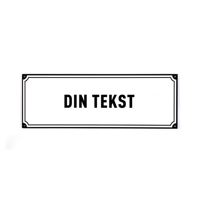 Hovedbilde Gateskilt svart 14x40 cm