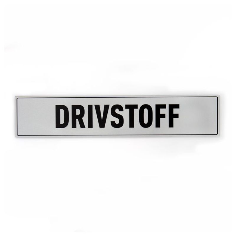 Drivstoffskilt 10x50 cm