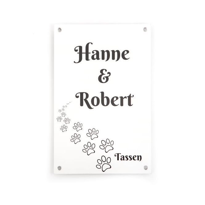 Hovedbilde Dørskilt med dyrespor   17x11 cm