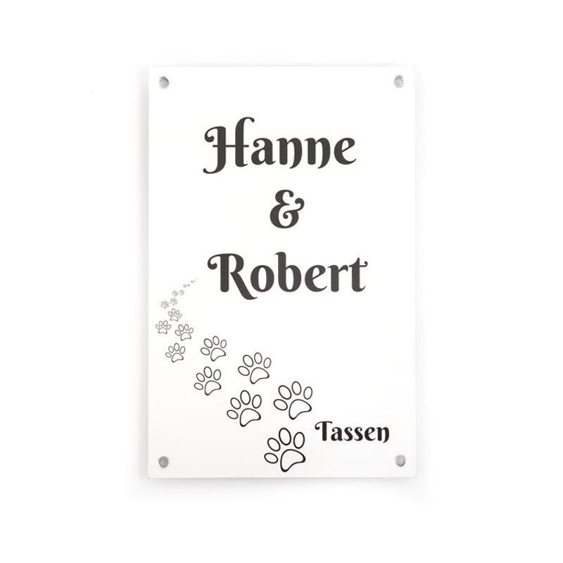 Dørskilt med dyrespor   17x11 cm