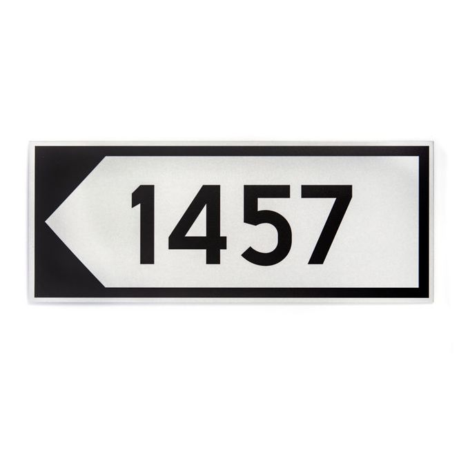 Hovedbilde Husnummer på tilvisningsskilt - enkeltsidig  ...