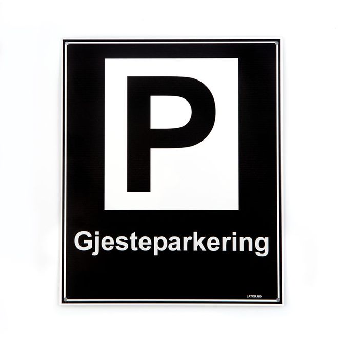Hovedbilde Privatrettslig skilt -Gjesteparkering 25x30 cm