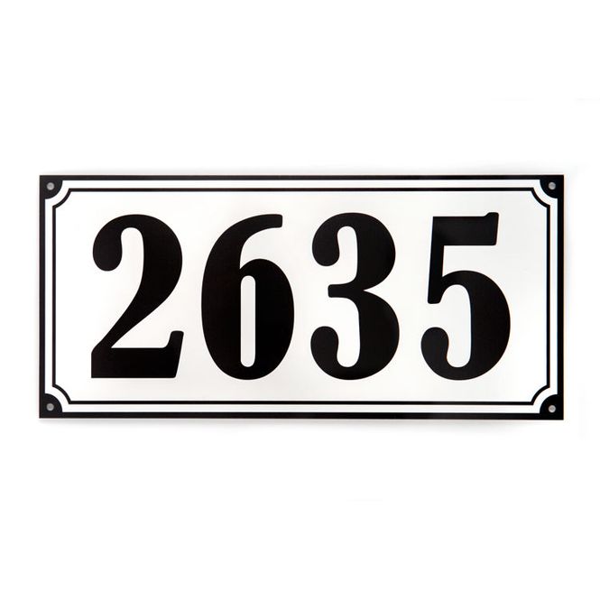 Hovedbilde Husnummer sort  14x30 cm.