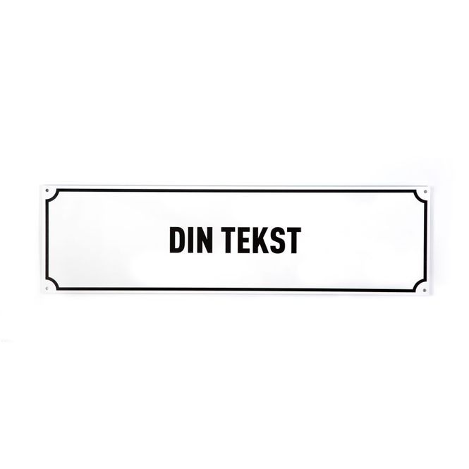 Hovedbilde Gateskilt innsvinget ramme 14x50 cm