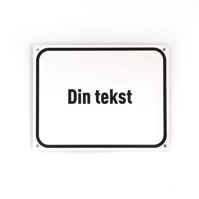 Hovedbilde Husnummer 14x18 cm - Hvit plate