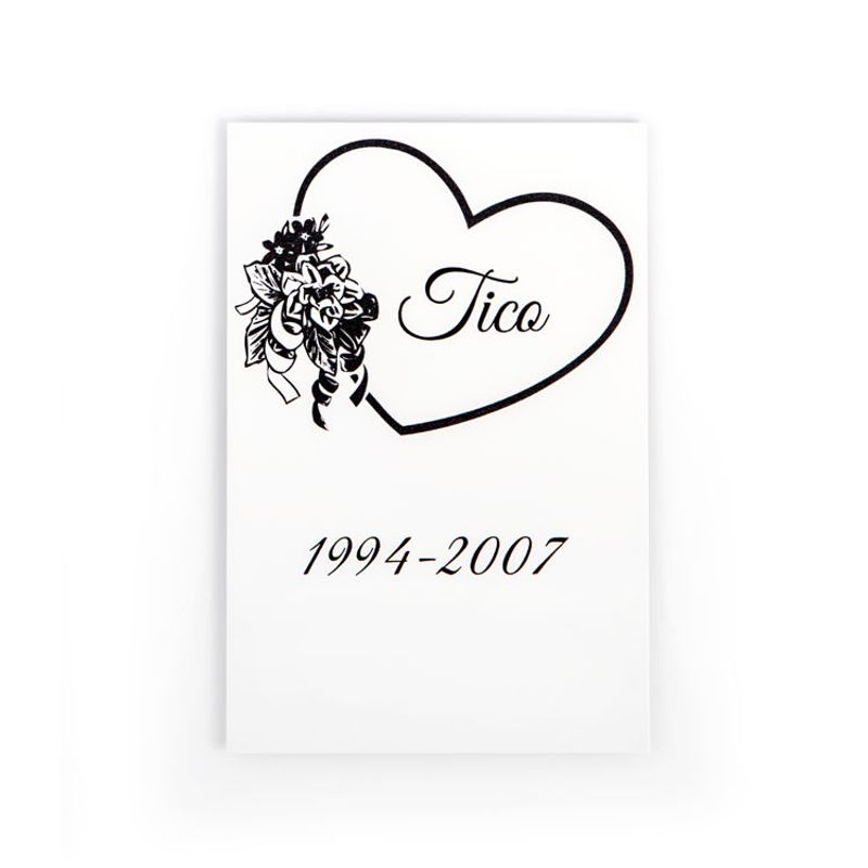 Gravskilt til dyr  9x13,5 cm