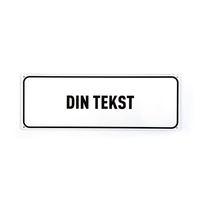 Hovedbilde Gateskilt rund ramme 14x40 cm