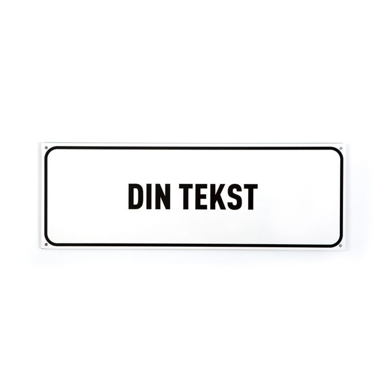 Gateskilt rund ramme 14x40 cm