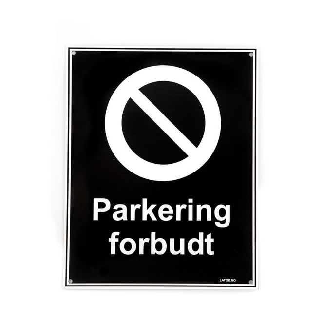 Hovedbilde Privatrettslig skilt -Parkering forbudt 20x25 cm