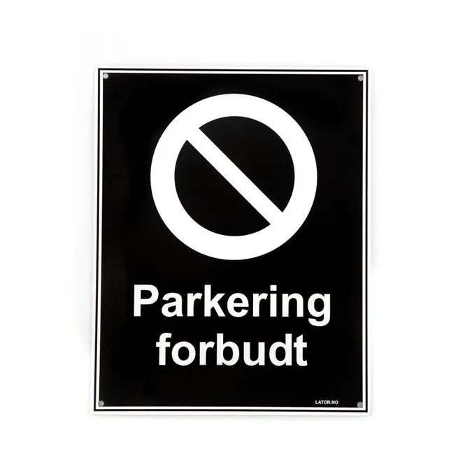 Hovedbilde Privatrettslig skilt -Parkering forbudt 20x25 cm